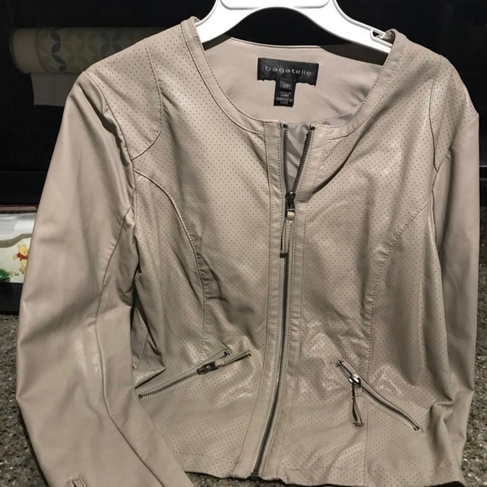 ladies bagatelle faux leather jacket